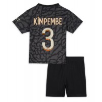 Paris Saint-Germain Presnel Kimpembe #3 Replika babykläder Tredjeställ Barn 2023-24 Kortärmad (+ korta byxor)